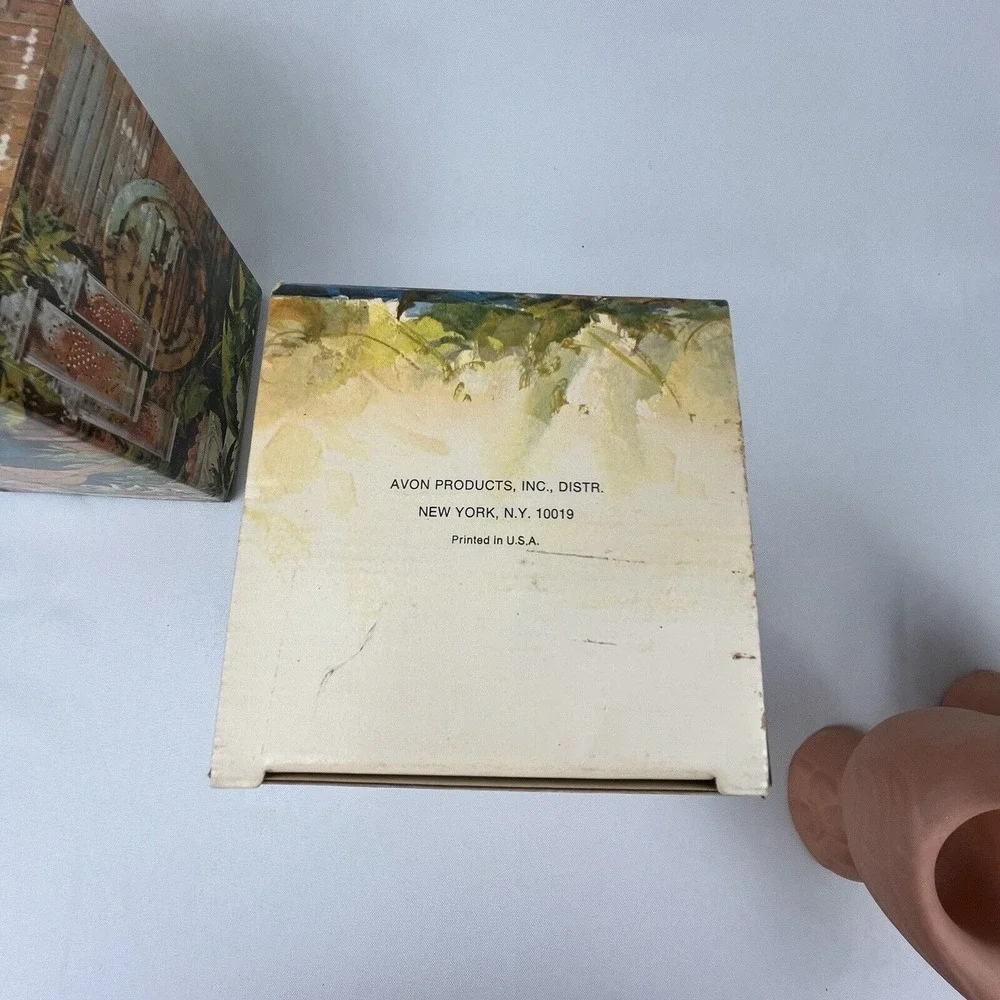 2 Avon Vintage Terra Cotta Bird Fragrance Candelette Holders 1976 Original Boxes